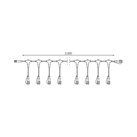 Conector 20 Dual/24V 2m Prilux