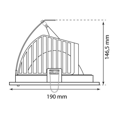 Downlight led Halide round empotrable 35w I-TEC