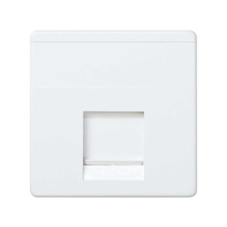 Placa voz -datos plana guardapolvo conector RJ45 blanco Simon 27 Play