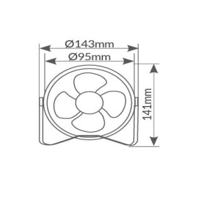 Mini ventilador de sobremesa Kila USB Negro GSC