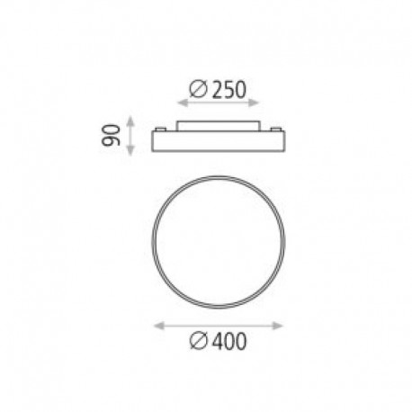 Plafón de techo Lisboa Triac 40cm de ACB Iluminación