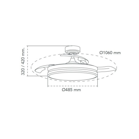 Ventilador de techo Panaman 72w CCT CristalRecord