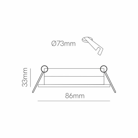 Foco empotrable Luk square IP65  Beneito Faure