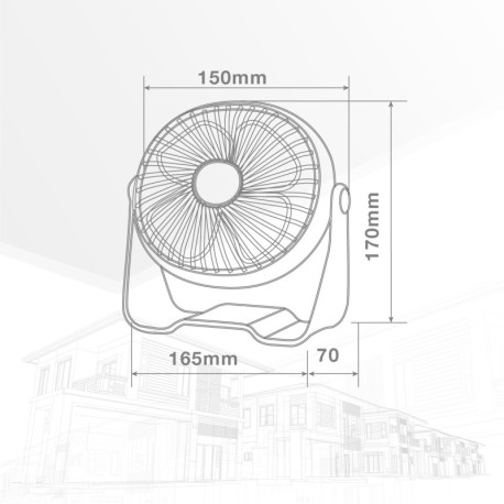 Mini ventilador de sobremesa Alua USB Aguamarina GSC