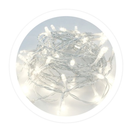 Guirnalda LED transparente 5m 8 funciones GSC