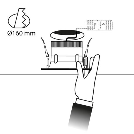 Downlight Curve 15w para empotrar redondo I-TEC