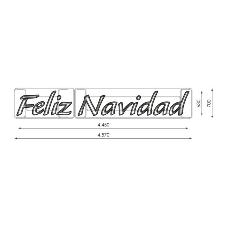 Letrero Feliz Navidad combinar Prilux