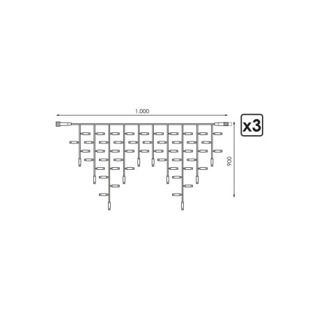 Icicle 174 3x0.9m (1mx3seg) Prilux