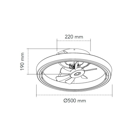 Ventilador de techo Dinirot 50w CCT CristalRecord