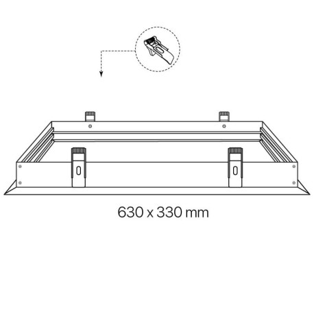 Marco empotrar para paneles led 30x60 blanco I-TEC