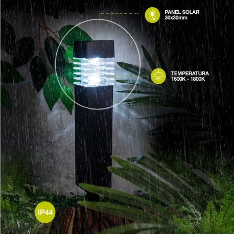 Pack-12 Estaca jardín solar LED Nuwara 6000-6500K IP44 GSC