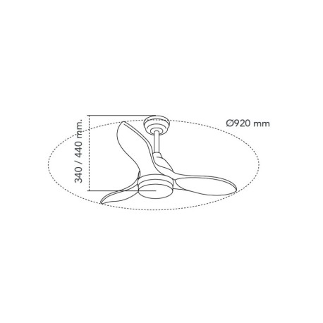 Ventilador de techo Beta 20w CCT CristalRecord