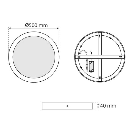 Downlight plafón Slim superficie redondo 48w I-TEC