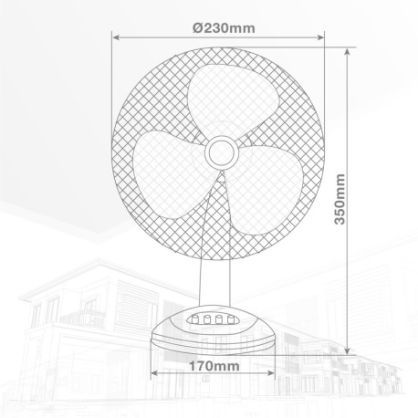 Ventilador de sobremesa Lindi blanco GSC