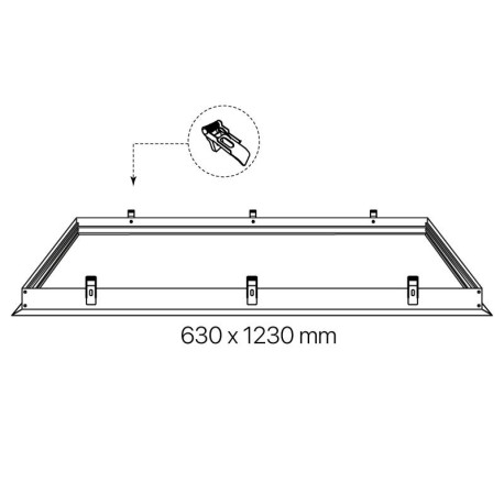 Marco empotrar para paneles led 60x120 blanco I-TEC