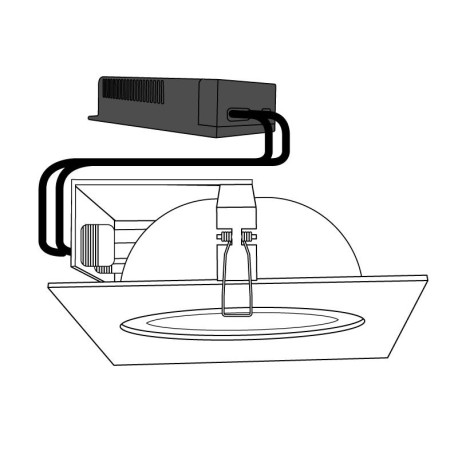 Downlight empotrable Grey 2x26w (bajo consumo) I-TEC