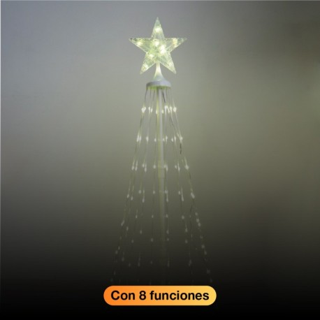 Árbol LED Isoka 8 funciones c/mando Luz cálida IP44 GSC