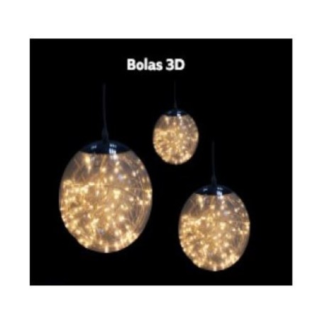 Bolas 3D led cálido cable cobre Vaelza