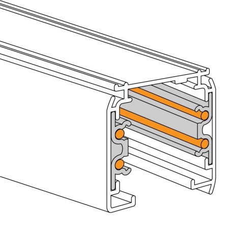 Carril Alaska trifásico de superficie 1m I-TEC