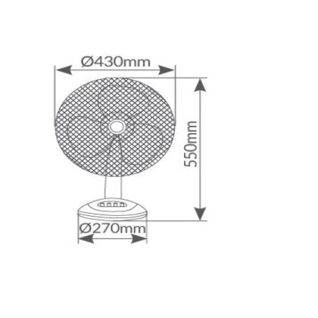 Ventilador de sobremesa Lindi blanco 45w GSC