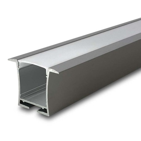 Perfil aluminio D-360 empotrable 2 mts I-TEC