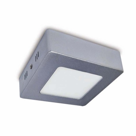 Downlight  plafón Slim superficie cuadrado 6w gris I-TEC