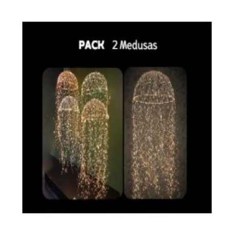 Pack-2 medusas led cálido cable cobre Vaelza