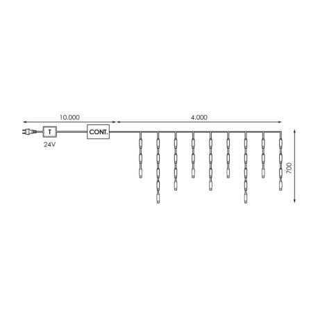 Icicle cascada 4x7m Prilux