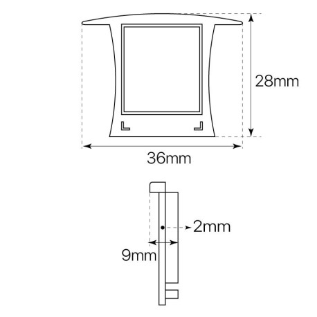 Tapa final D-360 empotrar I-TEC