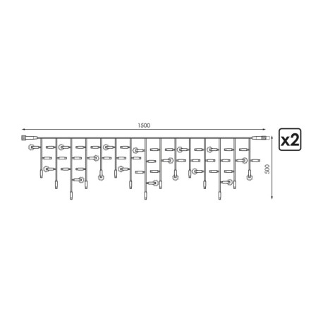 Icicle 114 Flashing 3x5 (1.5mx2 seg) Prilux