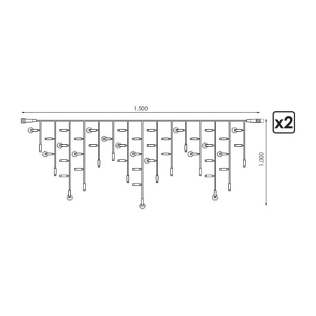 Icicle 102 Flashing exterior 3x1m Prilux