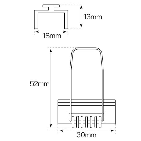 Pinza doble D-360 empotrar I-TEC