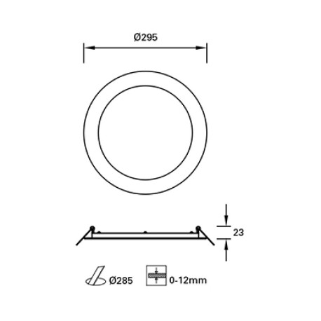 Downlight de empotrar Easy Round blanco Forlight