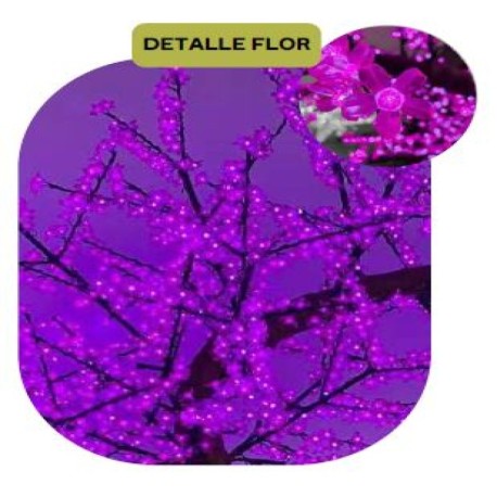 Árbol luminoso cerezo fantasía led rosa Vaelza