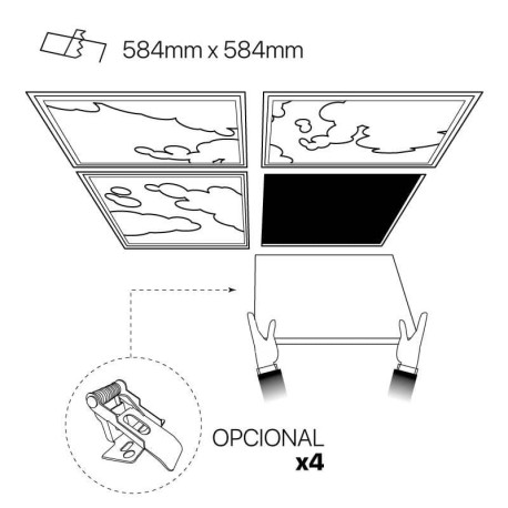 Panel LED Set Sky 4x48w 60x60cm I-TEC