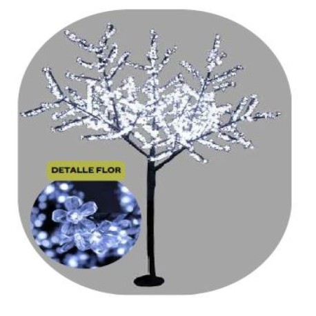 Árbol luminoso cerezo blanco 2.50m Vaelza