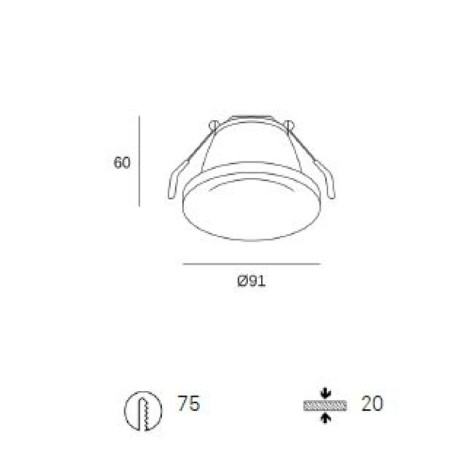 Downlight Mode-I 5.4w 3000k Blanco Forlight