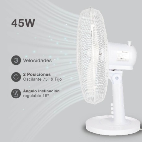 Ventilador sobremesa Macomia blanco 45w GSC