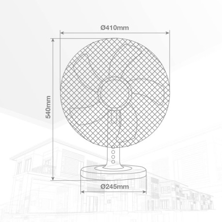 Ventilador sobremesa Macomia blanco 45w GSC