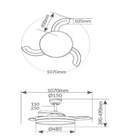 Ventilador de techo Lugela GSC