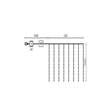 Screenlight Cascada 2x1.5m Prilux