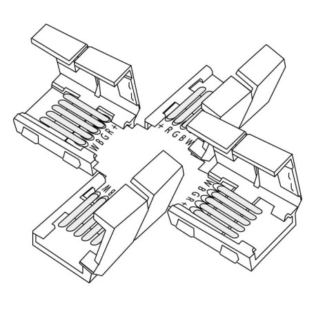 Conector X tiras led RGB+W 24V I-TEC