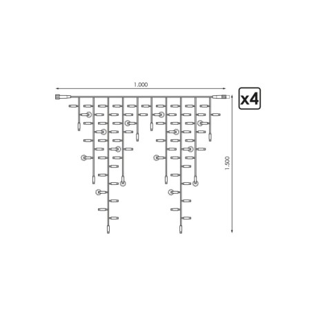 Icicle 304 Flashing 4x1.5m (1mx 4 seg) Prilux