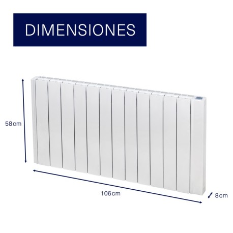 Emisor Ingenium fluido térmico digital RD12W 1500w Gabarron