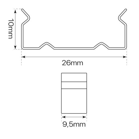 Clip metálico D-235 superficie y empotrar I-TEC