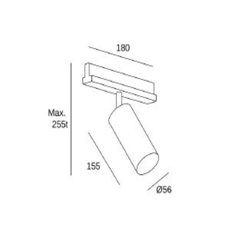 Foco proyector de carril  Arch LED 20.6w 3000k  Forlight