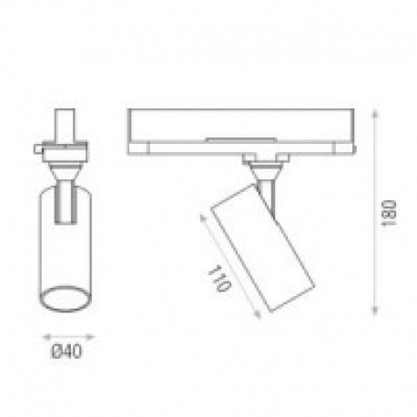 Proyector de carril Ronie Track light LED COB de ACB Iluminación