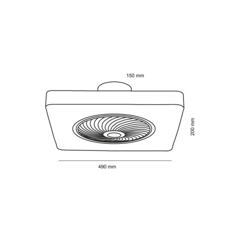 Ventilador de techo Monic 40w CCT CristalRecord