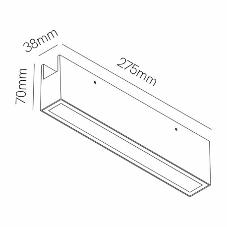 Luminaria Ice 10 20w 48V carril exterior Beneito Faure