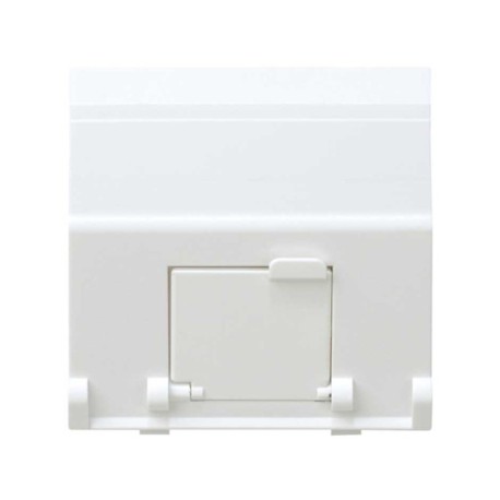 Placa voz-datos inclinada 1 conector RJ45 blanco Simon 27 Play